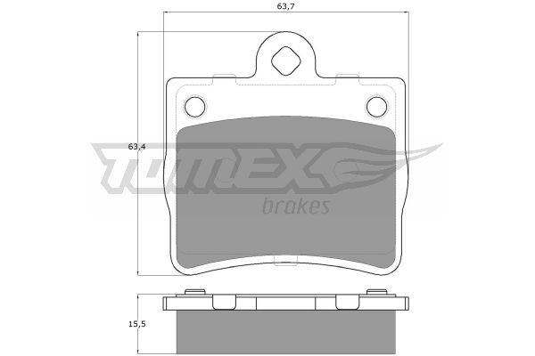 TOMEX BRAKES stabdžių trinkelių rinkinys, diskinis stabdys TX 12-77